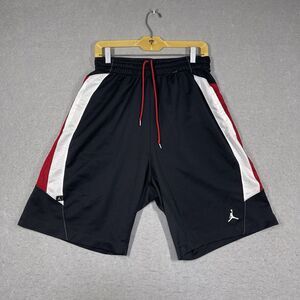 Jordan Shorts Mens Large Black Ready Jumpman Basketball Hoop Embroidered 2011